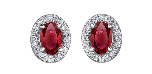 10k gold ruby earrings