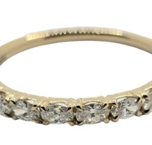 14K Yellow Gold Diamond Band with lab grown diamonds