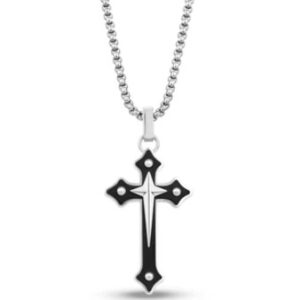 Men's Stainless Steel Gothic Cross Pendant