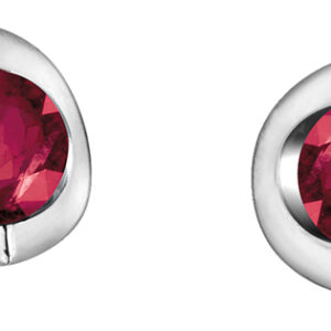 10K Ruby white gold stud earrings