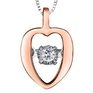 10K Rose gold Heart pendant