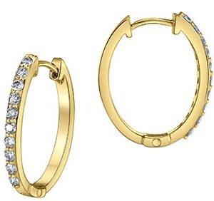10K Yellow Gold Huggies set with 20 Natural Diamonds