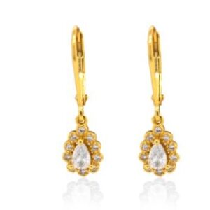 Sterling Silver with Cubic Zirconia and Yellow Gold Vermeil