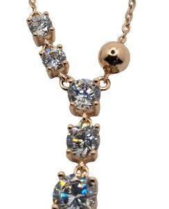 Sterling silver rose gold vermeil necklace