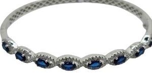 Sterling silver tension closure bracelet