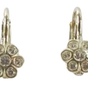 10K Yellow Gold Flower Earrings