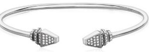 Silver pyramid bangle