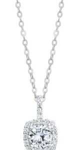 Moissanite Pendant on Sterling Silver