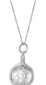 Rhodium plated silver pendant