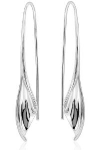 Rhodium plated silver earrings