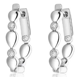 Rhodium plated silver earrings