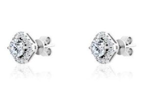 Sterling silver moissanite studs