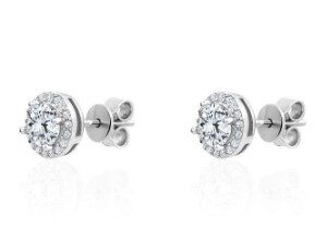 Sterling Silver Rhodium Plated Studs
