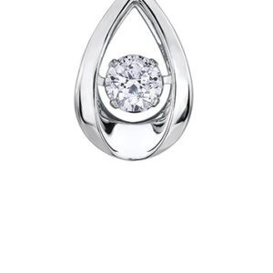 10K White Gold Pulse Necklace