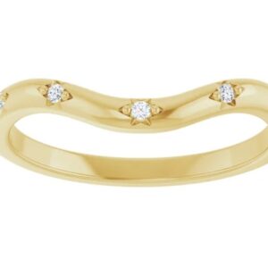 14K yellow gold contour band