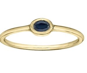 10K Yellow Gold Sapphire Bezel ring