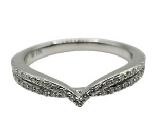 10K White Gold Contoured Anniversary Band
