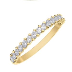 14K Yellow Gold Diamond Anniversary Band