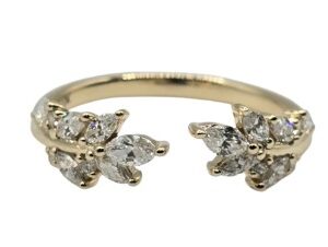 10K Yellow Gold Nature Inspired Diamond Ring