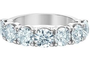 14K White Gold Diamond Band