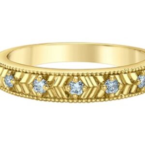14K yellow gold lab grown diamond wedding band