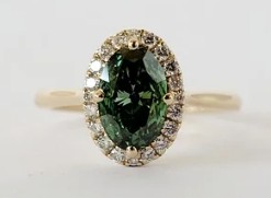 14K yellow gold lab grown diamond ring