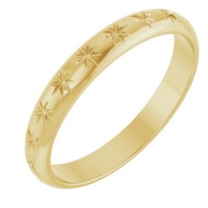 10K yellow gold wedding band