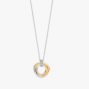 Sterling silver 3 tone necklace