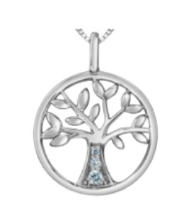 Sterling silver lab grown diamond pendant