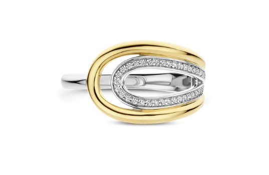 Sterling silver gold vermeil ring