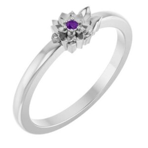 Sterling silver flower ring