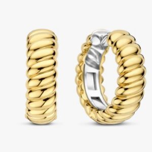 Sterling silver gold vermeil hoops