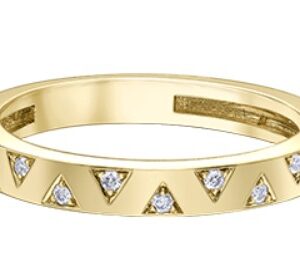 10K yellow gold diamond wedding band