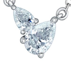 Sterling silver necklace with lab grown diamonds
