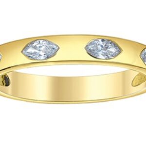 14K yellow gold wedding band
