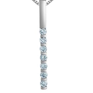 Sterling silver necklace with lab grown diamonds